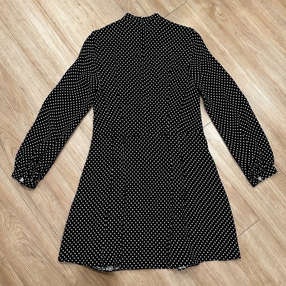 NWT Coach Dot Pleated Bib Dress - Picture 4 of 14